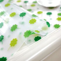 Rectangular tea table heat insulation cushion plastic leather thin frosted plastic table cloth black table cloth anti-burn oak