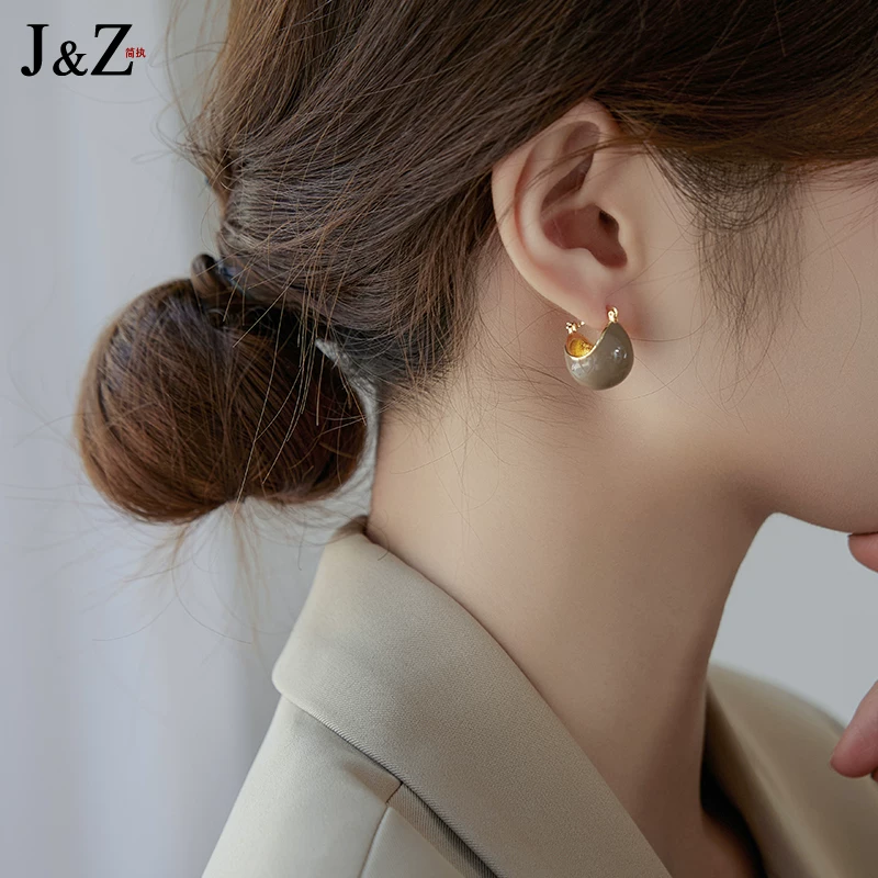 Retro earrings, high-quality style, 925 sample silver
