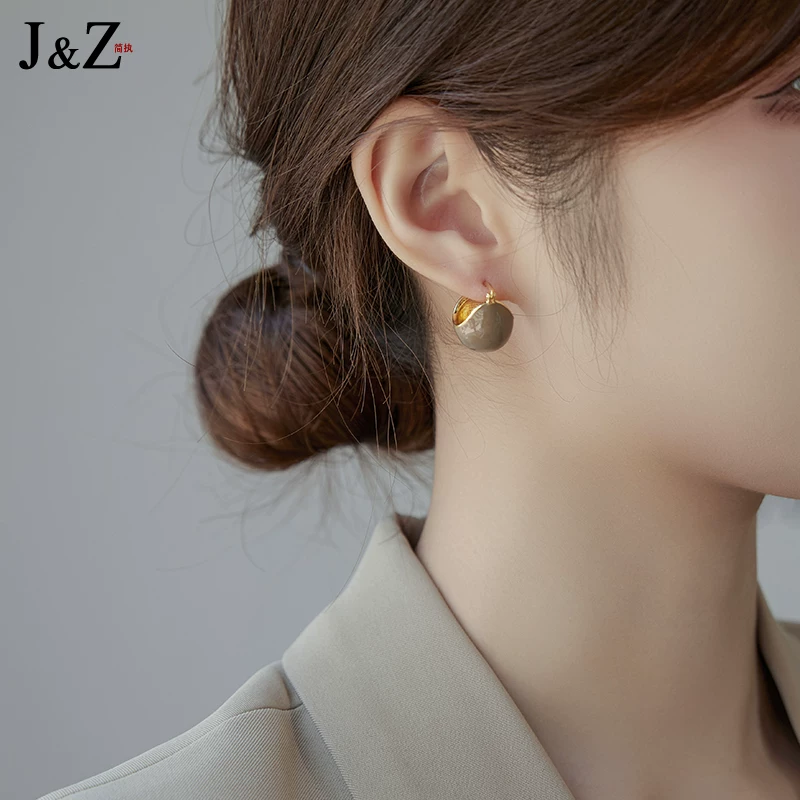 Retro earrings, high-quality style, 925 sample silver