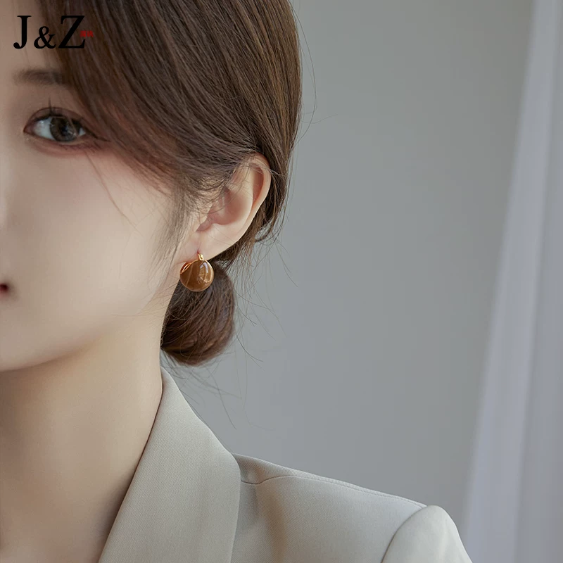 Retro earrings, high-quality style, 925 sample silver