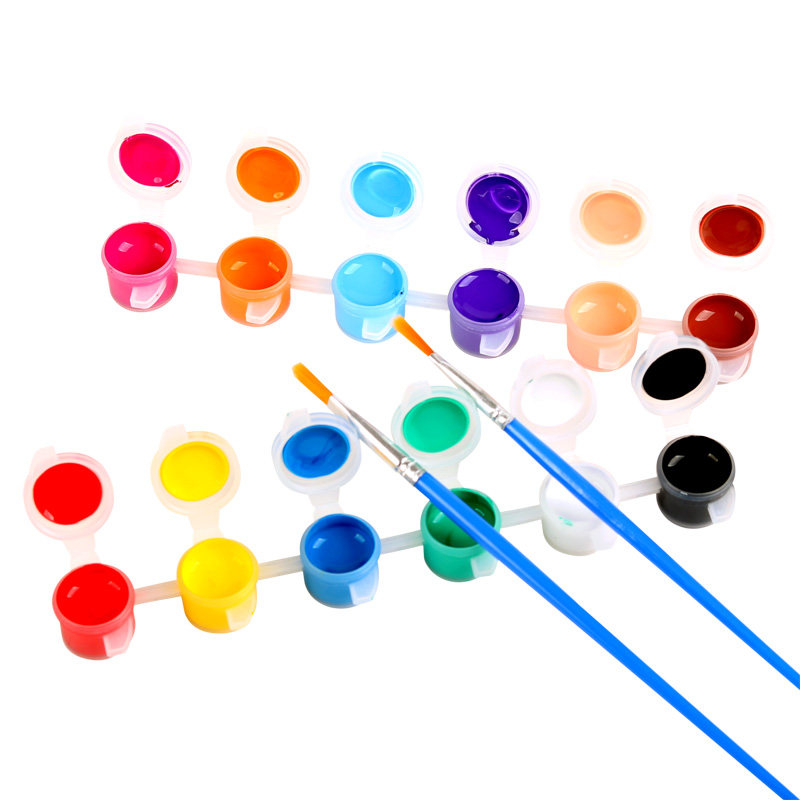 Six-piece 5ml simple acrylic paint Children diy painting graffiti brush Kindergarten art painting materials