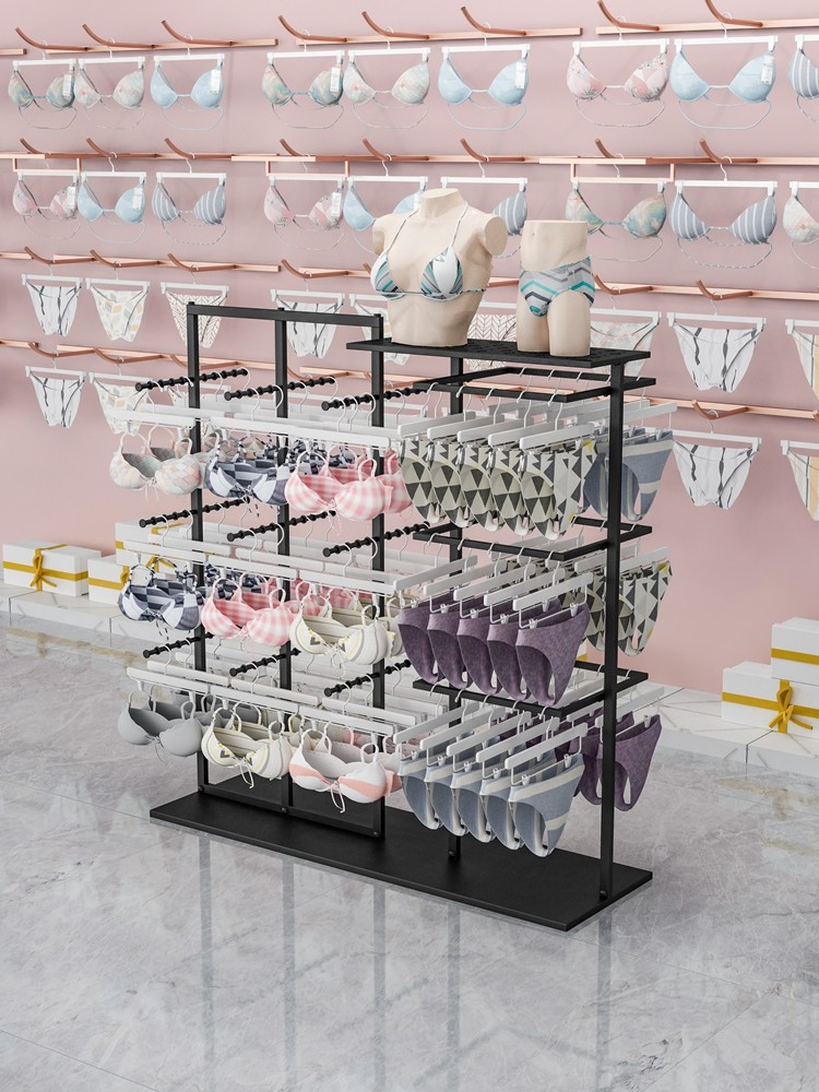 Net red lingerie shop shelves Underpants bra Display shelves Double face hanging shorts Middle Island Exhibitor display shelf floor shelves
