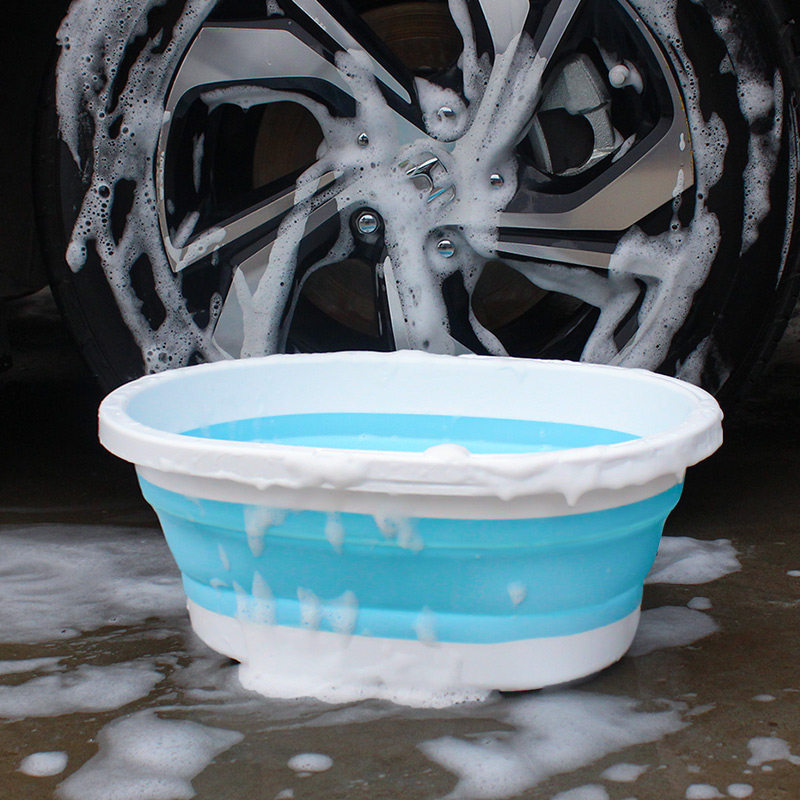 Car-folding folding car wash bucket portable outdoor travel folding bucket On-board Large Capacity Shrink Fishing Bucket