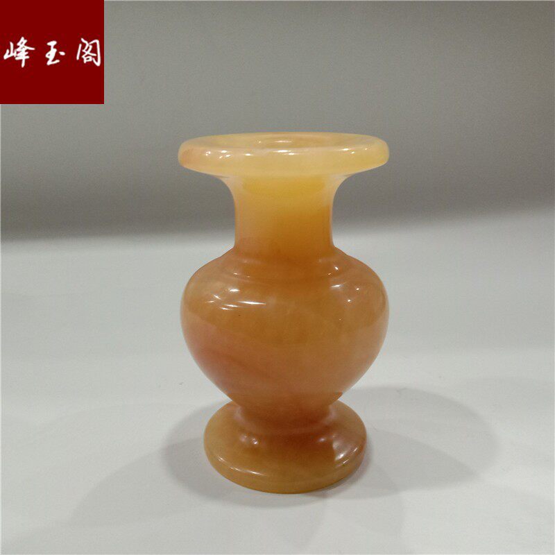 Natural jade topaz vase living room bogu rack office decoration feng shui decoration housewarming opening gift
