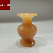 Natural Jade Topaz vase living room bozhu office decoration feng shui ornaments housewarming ornaments housewarming opening gifts