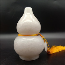 Natural White Jade gourd ornaments living room bogusto porch office decoration housewarming opening gifts