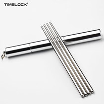 304 stainless steel chopsticks set portable tableware student home hollow anti-scalding chopsticks travel tableware