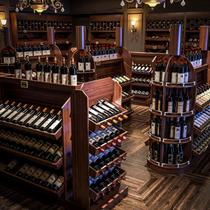 Red Wine Cabinet Display Bevel Rack Wine Water Multiple Display Cabinet Wine Shop High And Low Display Case Commercial Upscale Combined Shelf