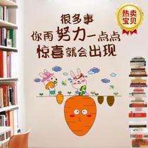 Motto bedroom Inspirational Signs Wall Sticker Class Classroom Wall Painting Tutoring Class Hardworking Motto Stickers Study Tutorial