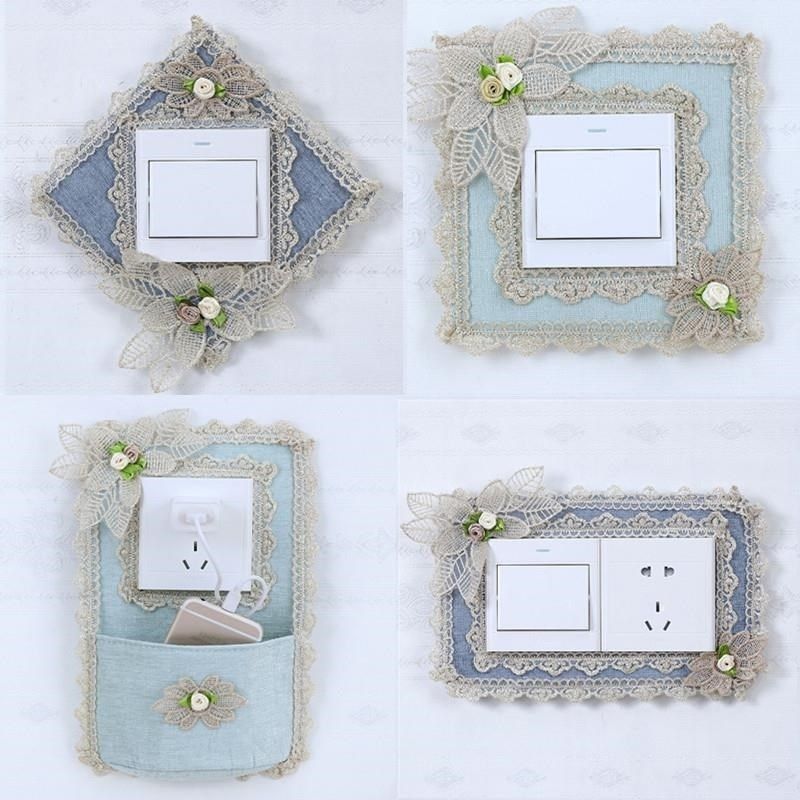 Wall Socket Protective Sheath Shelter Decoration Switch Panel Anti Dirty Wall Patch Border Switch Sticker Nordic Style Living Room