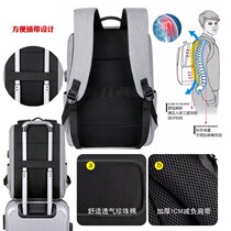 Double Shoulder Bag Men Backpack Custom Logo Large Capacity Women Business Computer Bag Print Character Pattern Business Middle School Student Bag