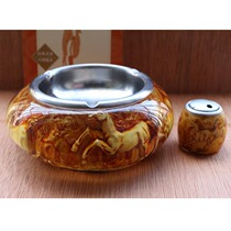 Large crystal ashtray suit household living room multifunctional personality trend tea several office with firemaker gift
