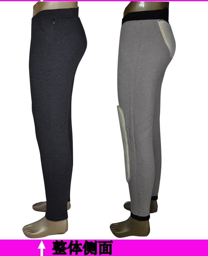 Mây tuyết Mông cổ quần alpaca ấm Cộng với miếng đệm đầu gối quần cotton nam 6827 Quần legging cạp cao ba lớp nữ 6826 - Quần nóng lên quần legging nữ cạp cao