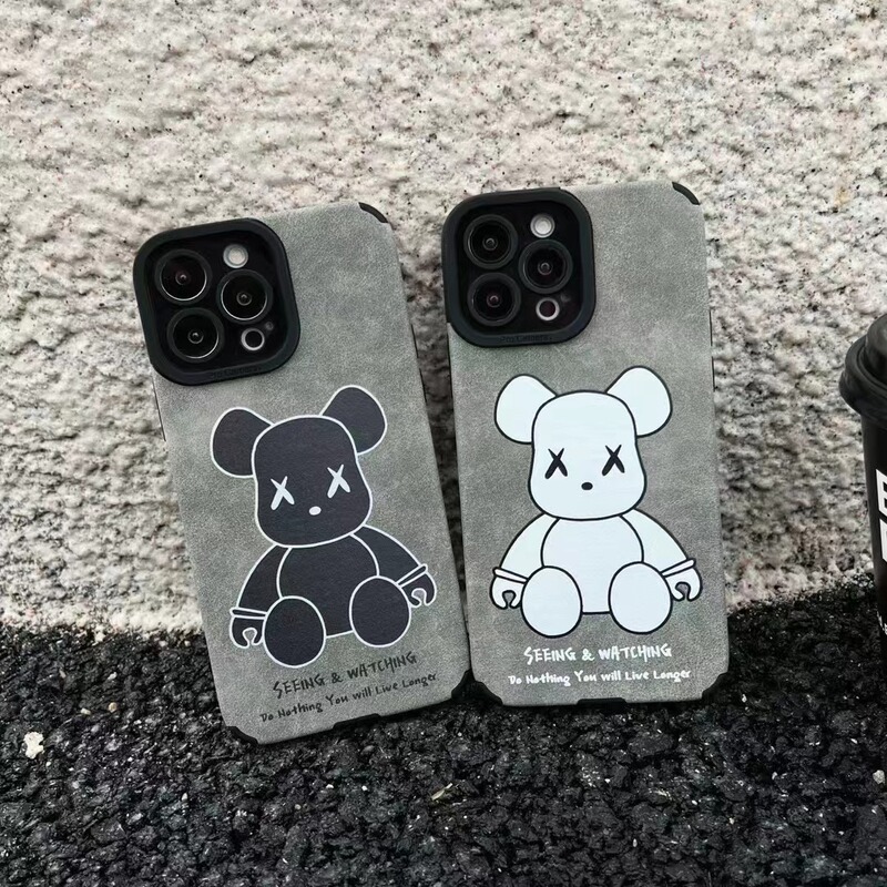 Suitable for Samsung S8Plus Phone Case S9+ Gray S10E Violent Bear S10 5g Protective Case Note8/9/10/20Ultra/S20+/S21Fe/S22+ Couple S23Samsung