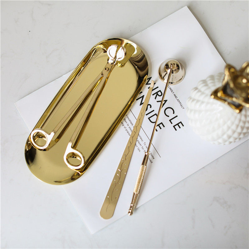 Incense Candle Metal tray Tools Scissors Wick Candle Wick Candle Wick Candle Extinguishing Candle Extinguishing candle cover Fire hooking Three sets