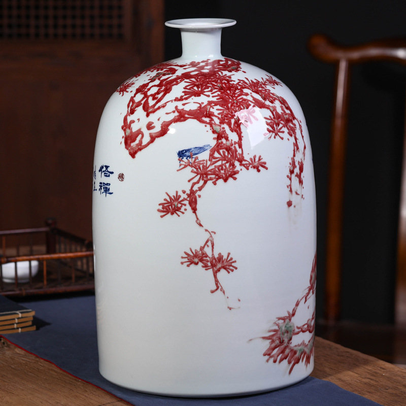 Tao blue - and - white porcelain margin youligong ceramics jingdezhen porcelain vase home furnishing articles furnishing articles art collections