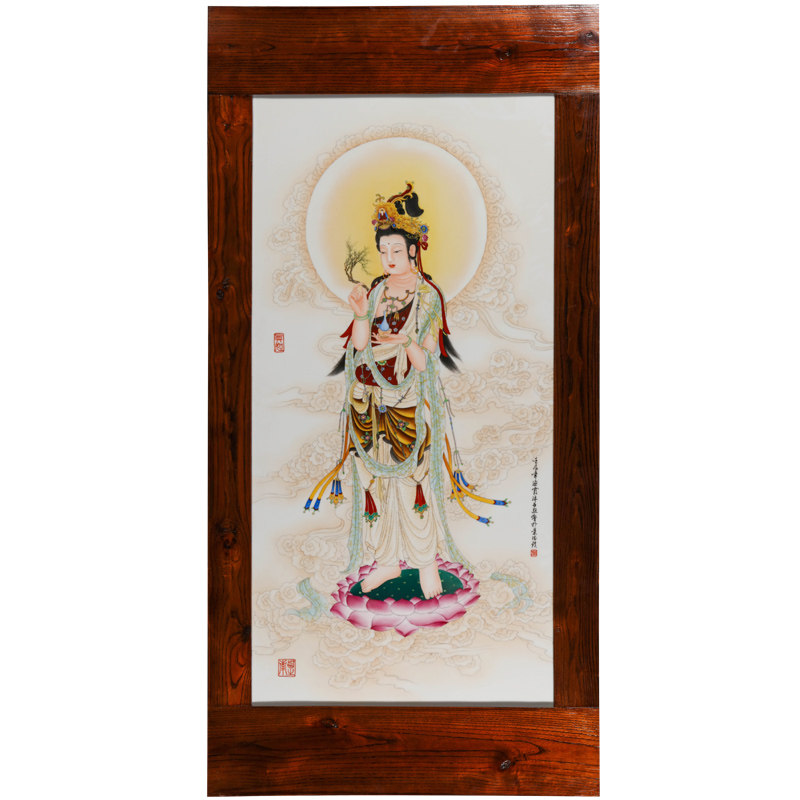 Offered home - cooked adornment in the sitting room corridor murals jingdezhen ceramic furnishing articles hand - made porcelain plate painting porch corridor of Buddha