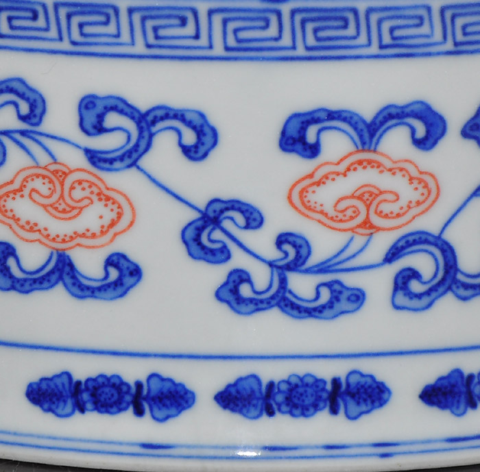 Offered home - cooked hand blue and white porcelain in jingdezhen tea caddy fixings storage tank tea cake "huaxia yong rui"