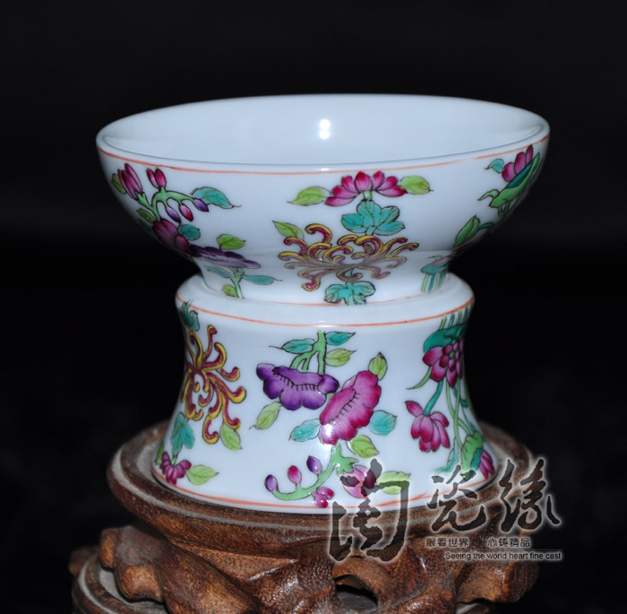 Offered home - cooked hand colored enamel porcelain in jingdezhen tea tea filter) tea is tea products [fate]