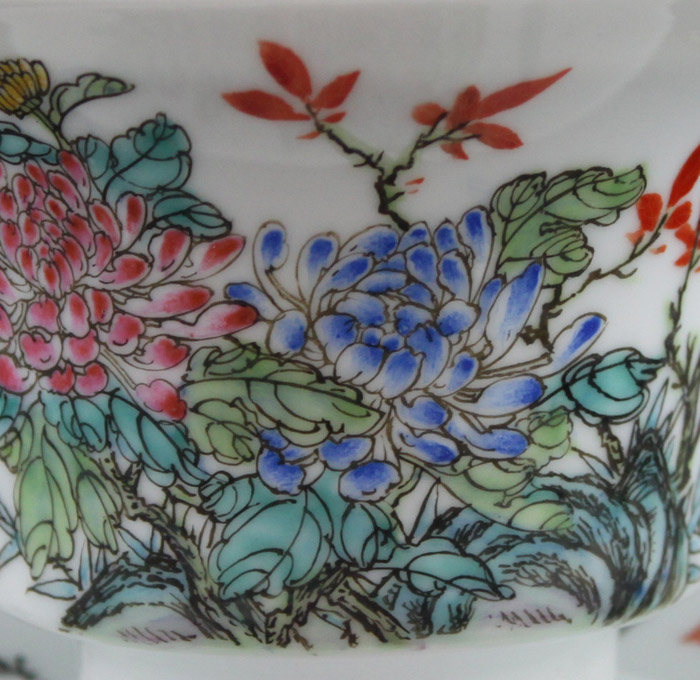 Offered home - cooked in jingdezhen porcelain tea tureen hand - made ceramic famille rose only three cup bowl tea by hand