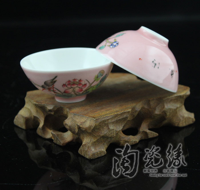 Offered home - cooked in jingdezhen kung fu tea cup, tea bowl sample tea cup hand - made tea light pastel color glaze porcelain