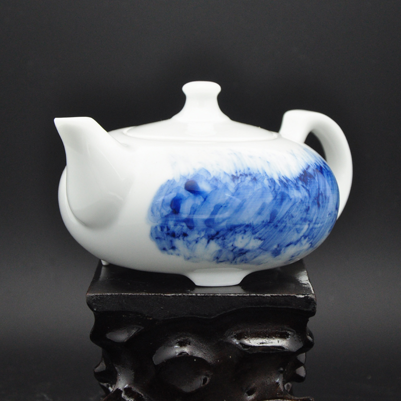 Offered home - cooked dishes porcelain tea set in hand - made famous Tang Shengyao manual jingdezhen blue and white porcelain teapot tea gifts