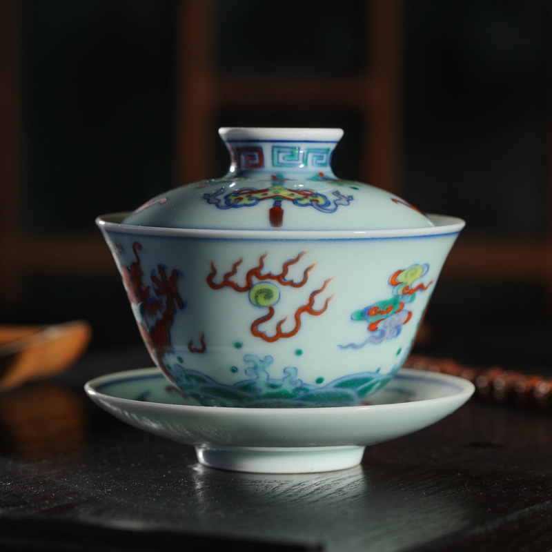 Offered home - cooked in only three tureen ceramic bowl with hand - made porcelain tea ware jingdezhen kung fu tea tea large household