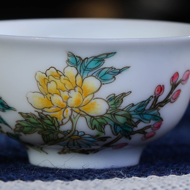 Offered home - cooked in jingdezhen porcelain sample tea cup teacups hand - made pastel masters cup bowl checking ceramic tea, tea light