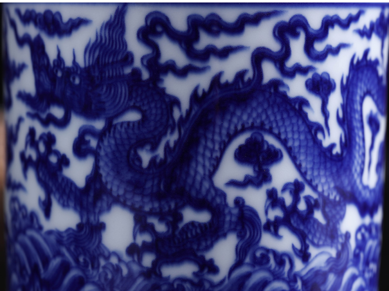 Offered home - cooked hand blue and white porcelain in jingdezhen porcelain stationery pen container four checking ceramic furnishing articles household act the role ofing is tasted