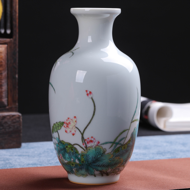 Offered home - cooked in jingdezhen Jin Hongxia hand - made famille rose porcelain glaze color floret bottle furnishing articles home decoration collection