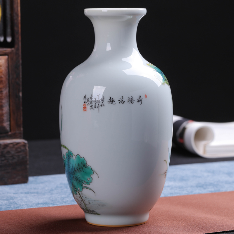 Offered home - cooked in jingdezhen Jin Hongxia hand - made famille rose porcelain glaze color floret bottle furnishing articles home decoration collection