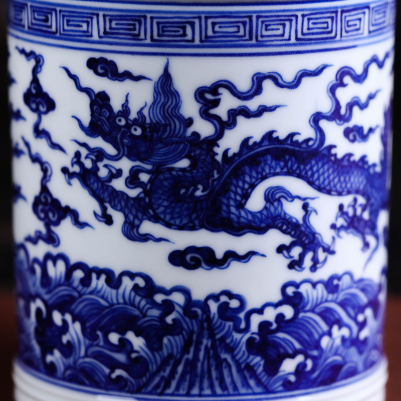 Offered home - cooked in jingdezhen porcelain stationery pen container hand - made stationeries appliance of blue and white porcelain ceramic art home furnishing articles