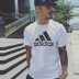 Áo thun nam tay ngắn Adidas 2019 hè mới thoáng khí thể thao Áo thun cổ tròn giản dị CD4864 - Áo phông thể thao