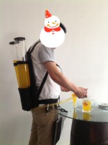Outdoor Bar Supplies Double Shoulder Backpack Double Tube Double Tube Drink Beer Machine Wine Blasting Machine Sub Wine Rack Wine Rack