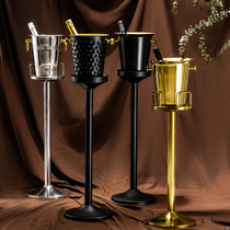New Pint Stainless Steel Champagne Barrel Luxurious Standing Ice Bucket Shelf Home Bar Ktv Wine Water Display Sample Board Room