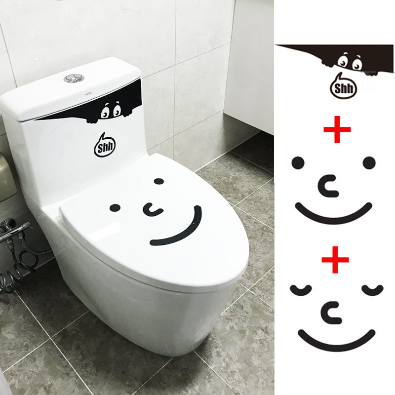 Toilet cover decoration pattern creative paste cute cartoon toilet waterproof self-paste sticker toilet