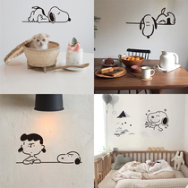 Japan-ROK Ins Cartoon Lovely History Nubi Text Wall Sticker Student Dormitory Sticker Children Room Decoration Retrofitting and Painter