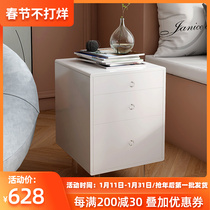 Acrylic bedside table simple modern small apartment bedroom ins wind three drawers net red light luxury floating bedside cabinet