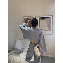 JCCC shadow sports sweater suit womens loose all-match cover head coat pants fried street temperament two-piece suit