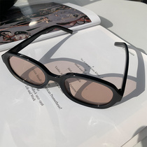 JCCC Shadow Brown Sunglasses Female European and American Fashion Personality Street Shadows Retro Skinny Cat's Eye Glasses