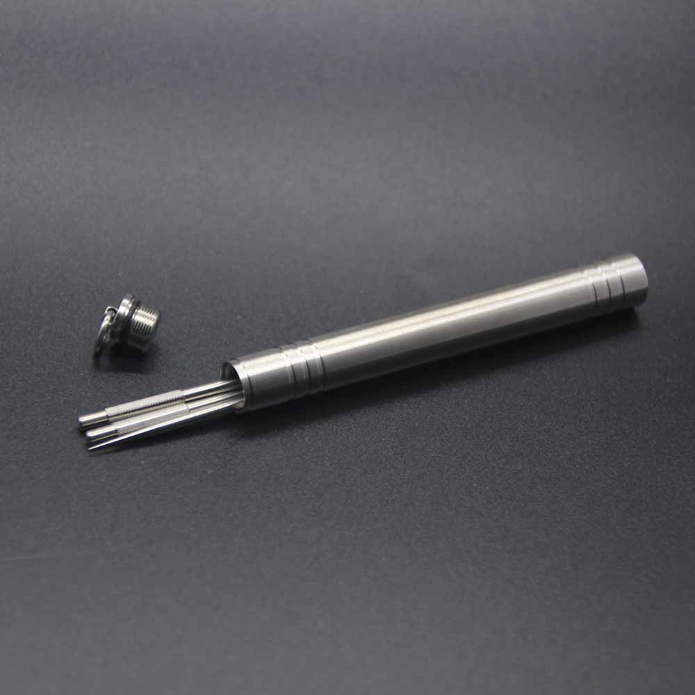 Stainless steel portable toothpick cylinder outdoor mini toothpick bucket sealed waterproof travel creative gift containing toothpick box