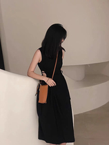 Little cute mini magnet patch clasp cowhide cross-body bag card bag bag mobile phone bag knotted shoulder brown