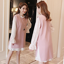  Silver fiber computer work radiation-proof clothes autumn long-sleeved plus size maternity dress radiation two-piece suit