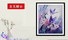 Вышитая картина 精准印花新款dmc十字绣正品 客厅卧室风景油画 蝴蝶风中舞者