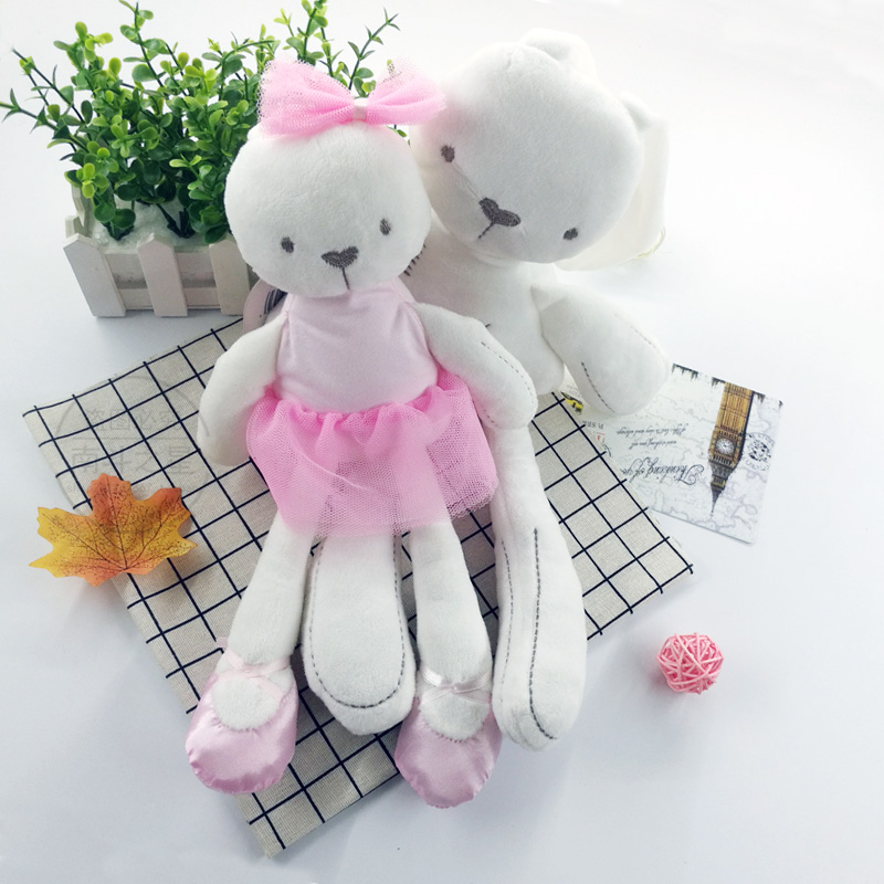 Carefully selected children's soothing rabbit doll gift baby sleep with cute plush doll 3-6-12 month toys