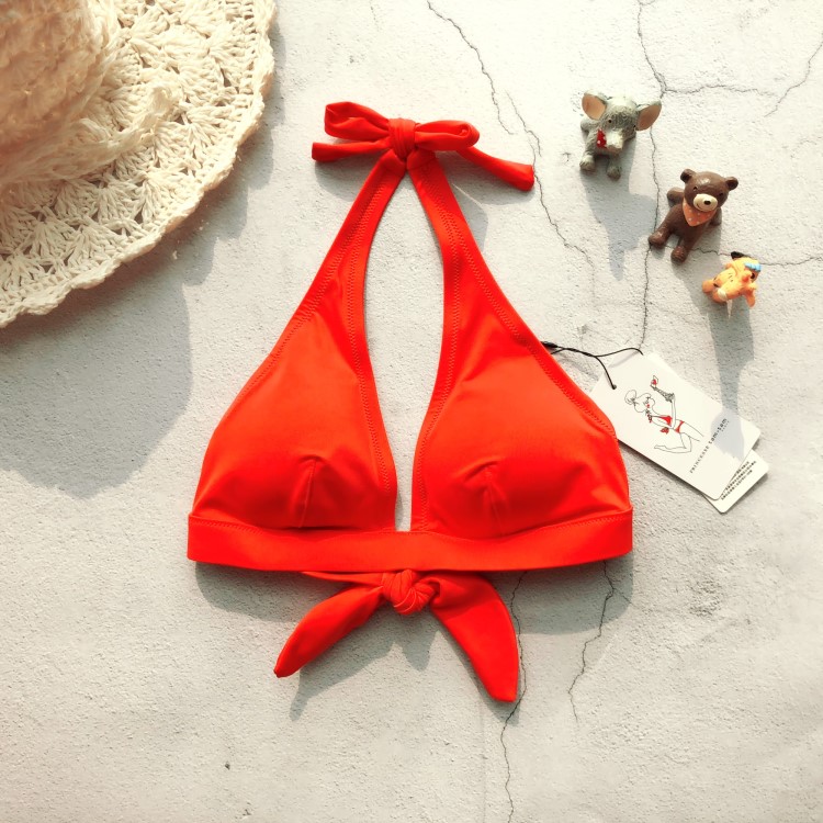 Sexy bikini ba điểm chia bikini Thời trang đơn giản không cảm giác thoải mái màu sắc nghệ thuật thử nghiệm catwalk áo tắm phụ nữ bộ đồ bơi nữ kín đáo