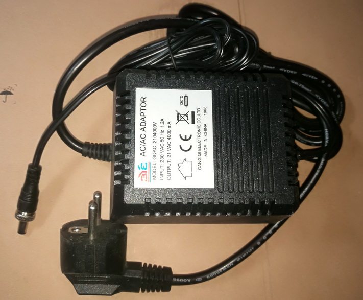 AC AC Power Adapter AC230V Variable AC21V Adapter GQAC-2104000V 21VAC 4A