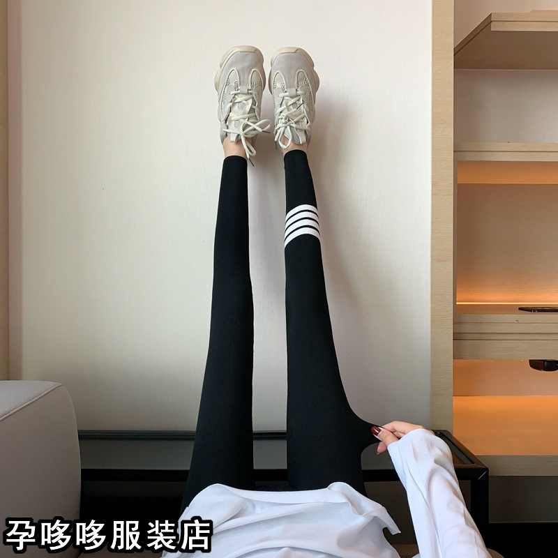 Pregnant Woman Inner Hitch Pants Winter Plus Suede Outside Wearing Boomer Fashion Drop 90% Pants Small Subspring Autumn Dressing up Belly Pants
