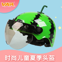 VAR children watermelon electric car helmet girl winter warm cute battery car light breathable helmet