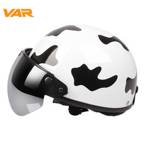 VAR adult dairy cow cow electric car helmet male winter warm half helmet female portable fashion helmet
